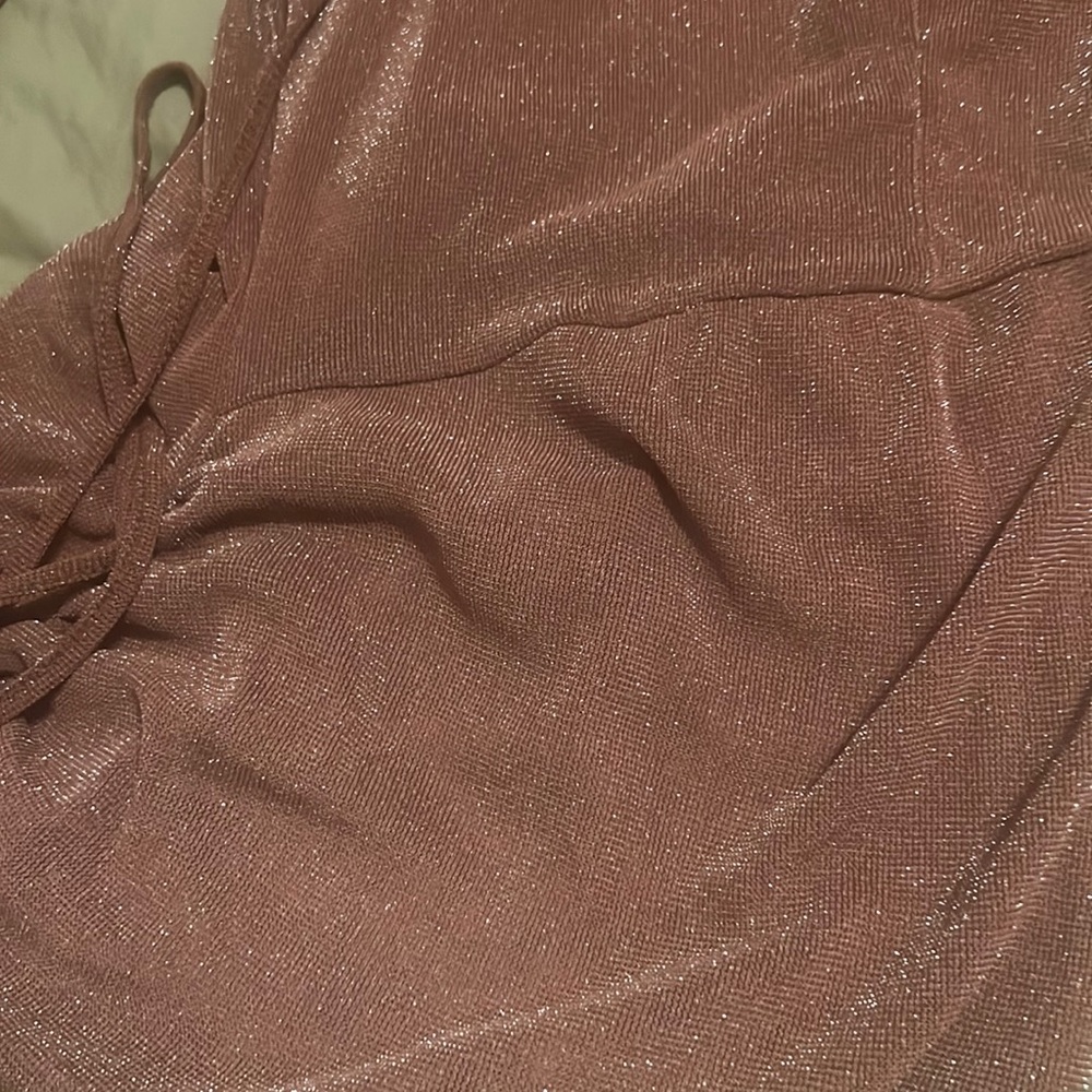 16. Brown glitter dress